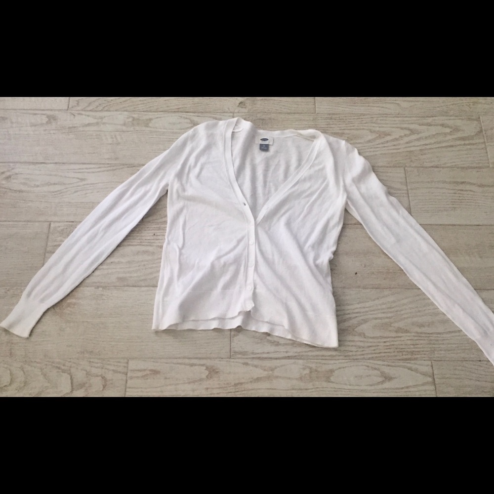 Small Old Navy White Cardigan/Sweater